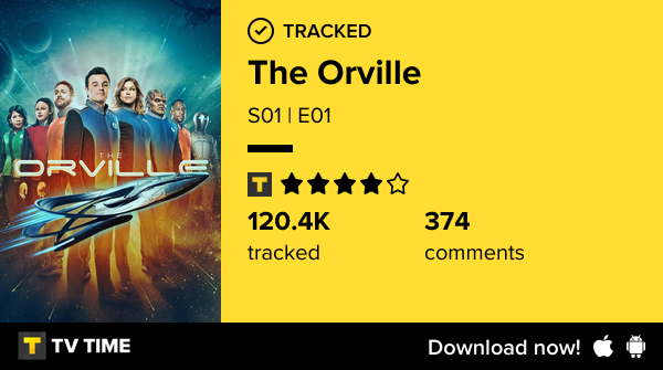 jordnat_'s tweet photo. Je viens de regarder S01 | E01 de The Orville! #orville  https://t.co/gzWVrU8Q9q #tvtime https://t.co/V2G1p1A29S