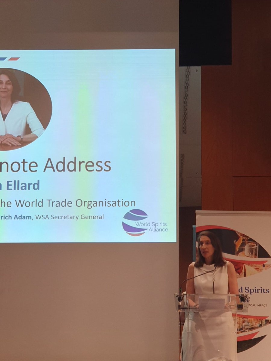 Many thanks to <a href="/WTO/">WTO</a> DDG Angela Ellard for providing the opening speech at our 2023 Annual Conference in Geneva. A great opportunity for our President to reiterate our full support to the WTO &amp; the principles of multilateralism, fairness, predictability and transparency it defends