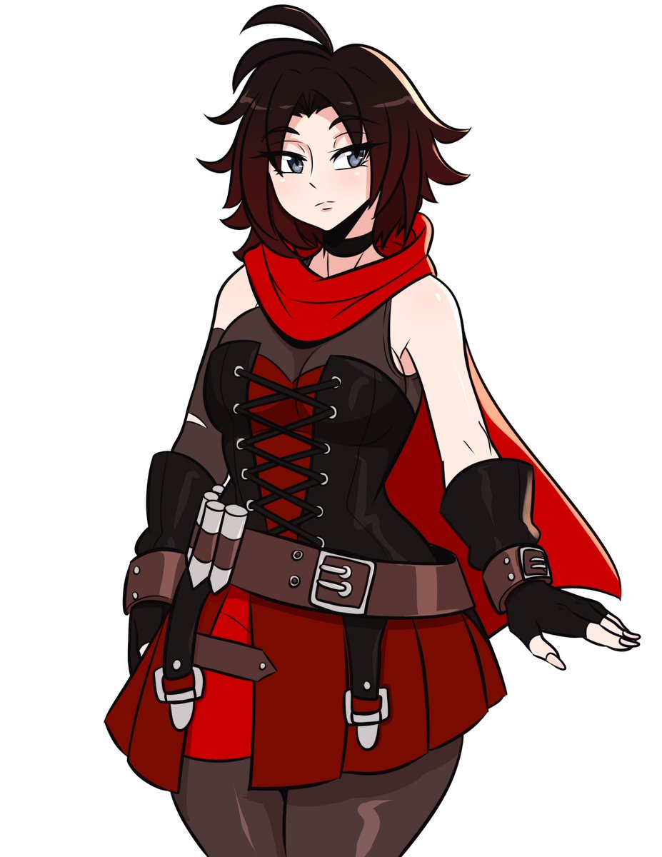 Need to do more sleeveless Ruby 😵‍💫🌹 #RWBY