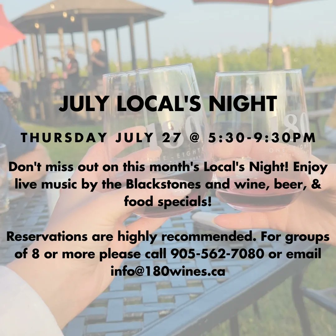 180wines's tweet photo. Here's what's happening at the winery this month!

Thursday July 13: Forever Link'd Permanent Jewelry &amp; Wine Night. Tickets available online!

Thursday July 27: July Local's Night 5:30pm-9:30pm

Live Music Sundays: Every Sunday afternoon at 12:30pm

https://t.co/9Ghg8plwQm https://t.co/vN6DWHdF4d