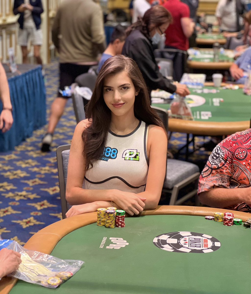 JakeSucky's tweet photo. Twitch streamers Nate Hill and Alexandra Botez are officially in the money at the WSOP Main Event

10,000 entrants all going for the first place prize of $12.1 million 👀 https://t.co/3StnMBC2hZ