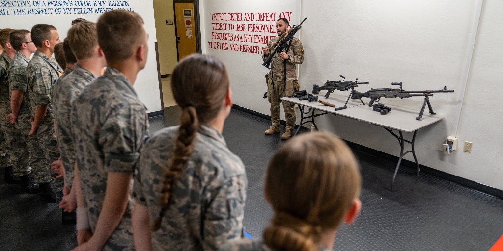 AETCommand's tweet image. Over 50 cadets from the Louisiana Wing, Civil Air Patrol spent time @81trwKeeslerAFB learning and gaining firsthand experience on the various opportunities the United States Air Force offers. #GoBlueStayBlue