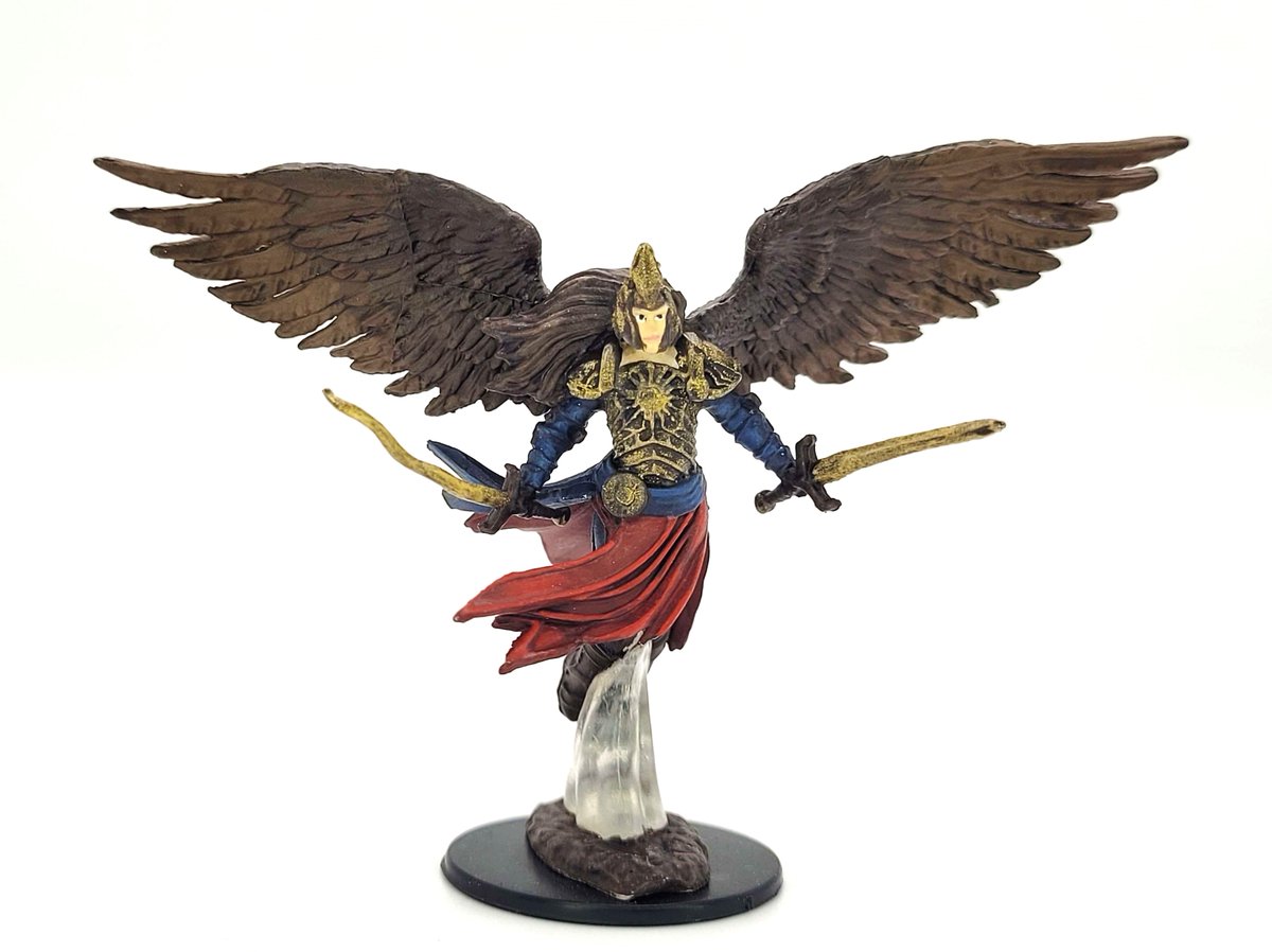magpie_minis's tweet photo. Low-stress commission of this angel from @wizkidsgames. I'm finding that I prefer 3D printed minis more and more as I go back to these old plastic sculpts.😅#artistontwitter #miniaturepainting https://t.co/nbXGP8lSaW