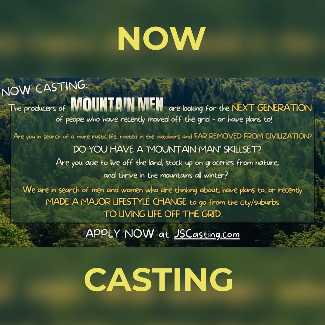 Are you a new adventurer in uncharted territories?  Stand a chance to become a star in 'Mountain Men The Next Generation’! NOW CASTING. The wilderness is calling!  Learn more at AuditionList.io. #MountainMenNextGen #CastingCall #YourAdventureStartsHere