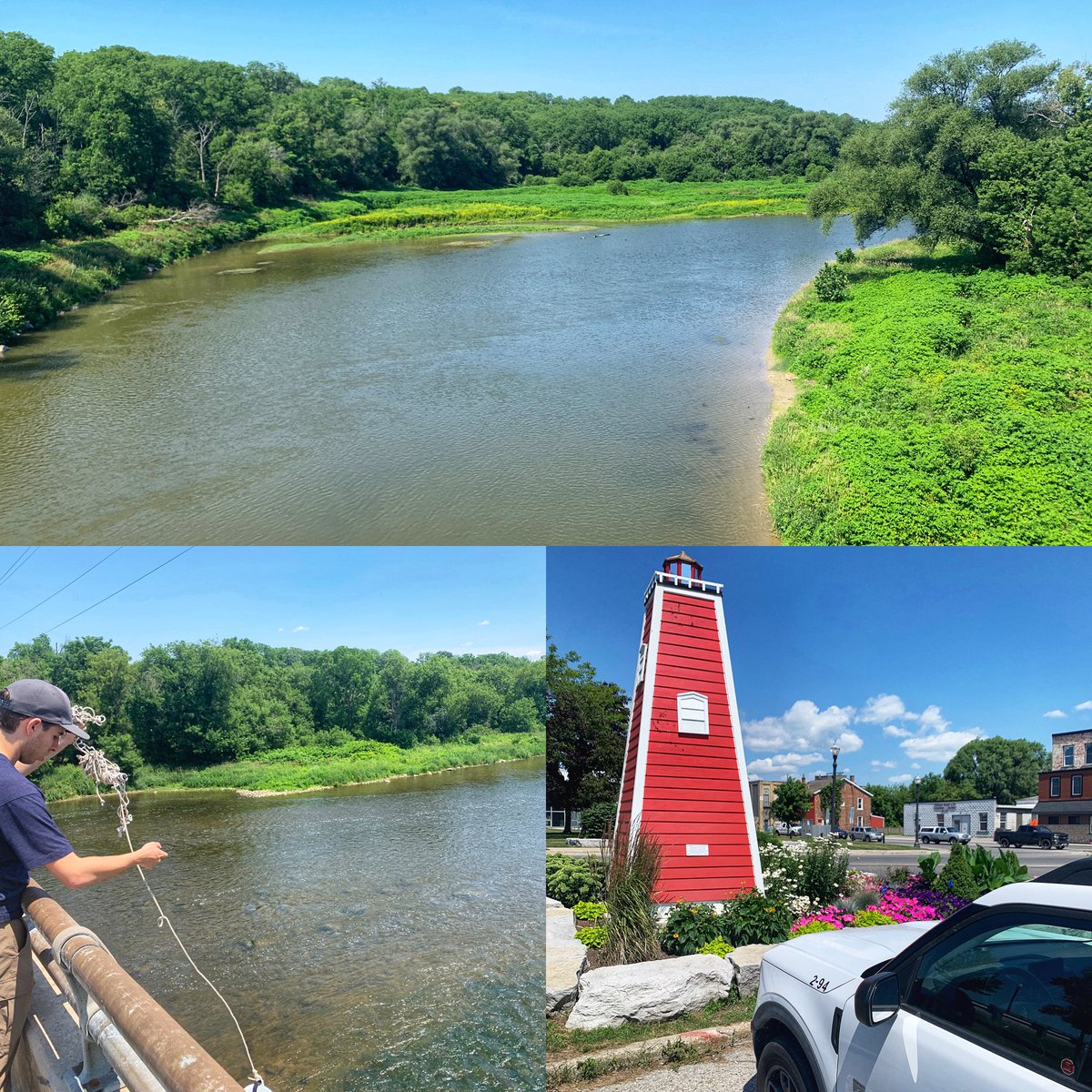 Sunny day sampling along the Grand River today #WaterQuality
