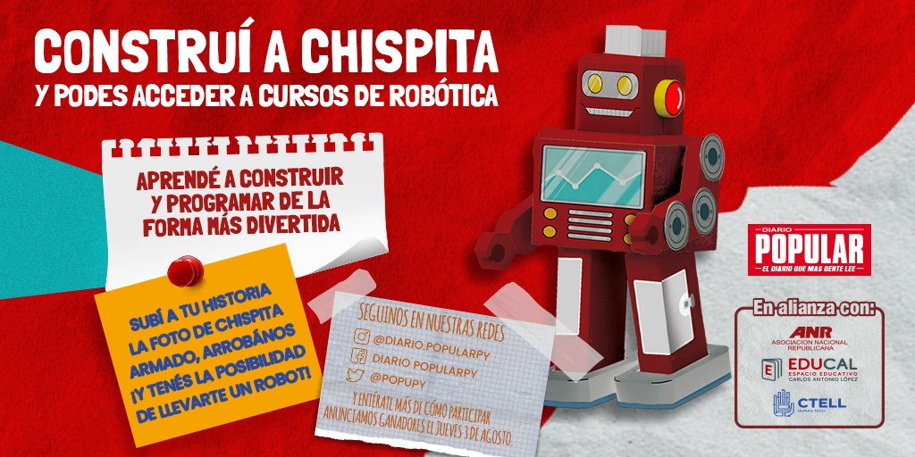 somospopupy's tweet photo. Este jueves 13 de julio, llega con #PopuGenios la segunda parte del robot ✨ C H I S P I T A ✨

Te interesan los cursos de robótica? Enterate de cómo acceder a ellos 🥳 https://t.co/saTpoZRLE4