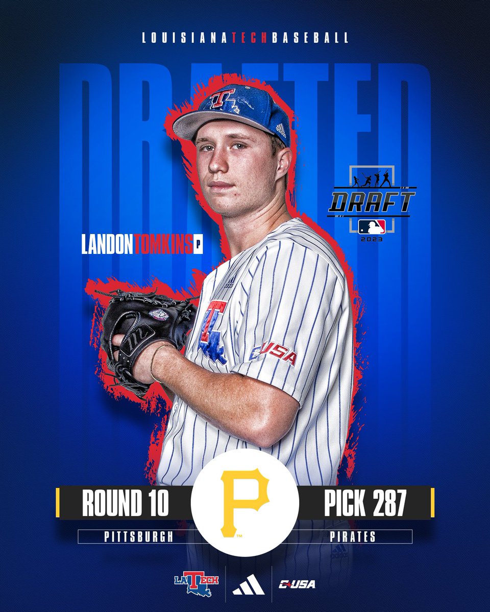 With the 287th pick in the 10th round, the Pittsburgh Pirates select Landon Tomkins! 

#ProDogs 🐶