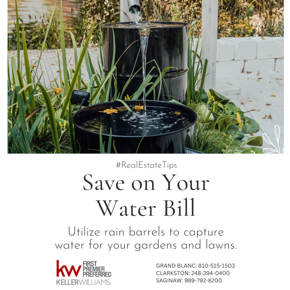This summer, be conscious of water usage. Add a rain barrel to your garden to collect and reuse rainwater. It's eco-friendly and could save you a considerable amount on your water bill. Make every drop count! #EcoFriendlyTips #WaterSavings