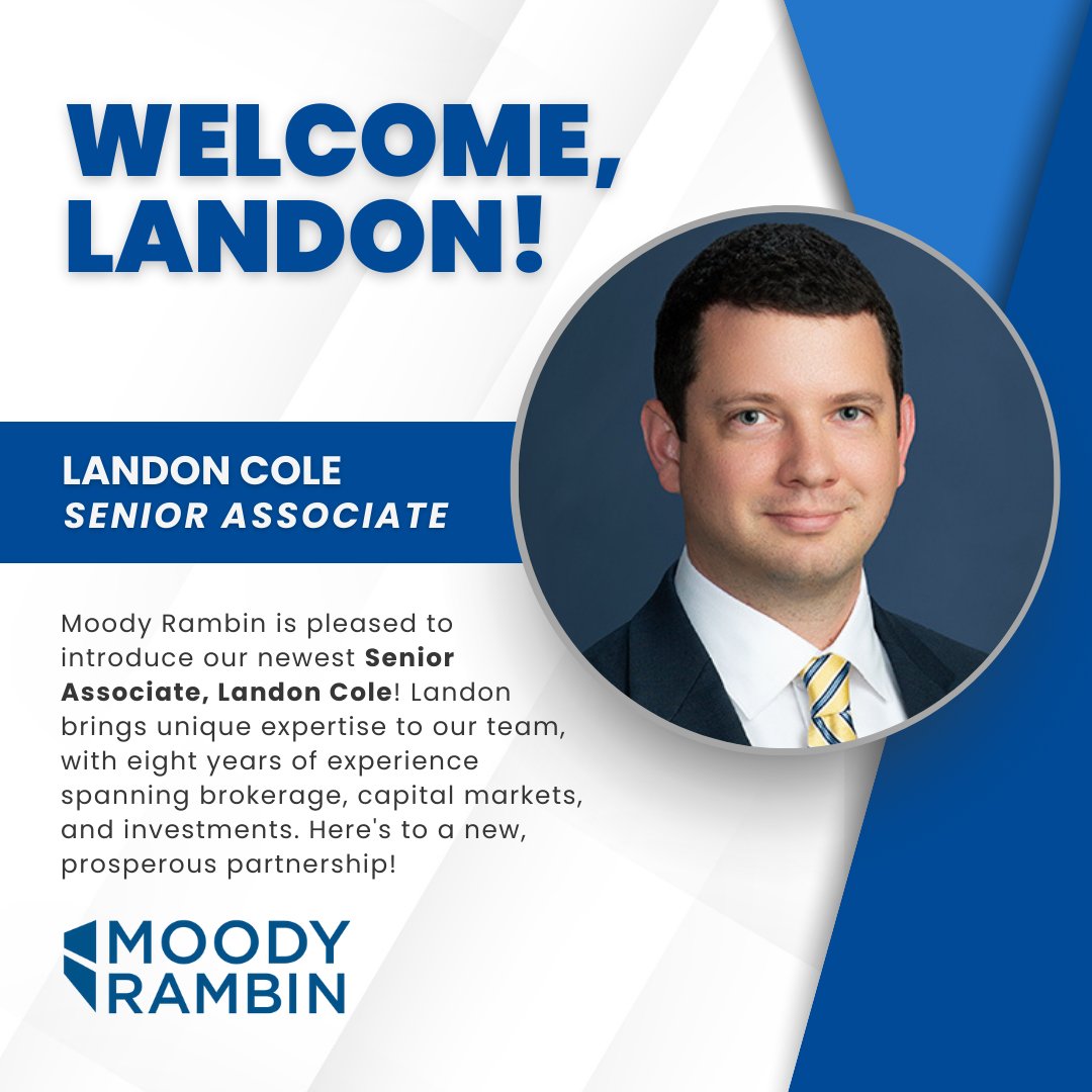 Join us in welcoming Landon Cole as our newest Senior Associate! We are excited to collaborate with Landon, learning from his unique insights and extensive experience. Learn more about Landon here: bit.ly/3PO8LxG
#houstonrealestate #houstontx #houstonrealtor #cre