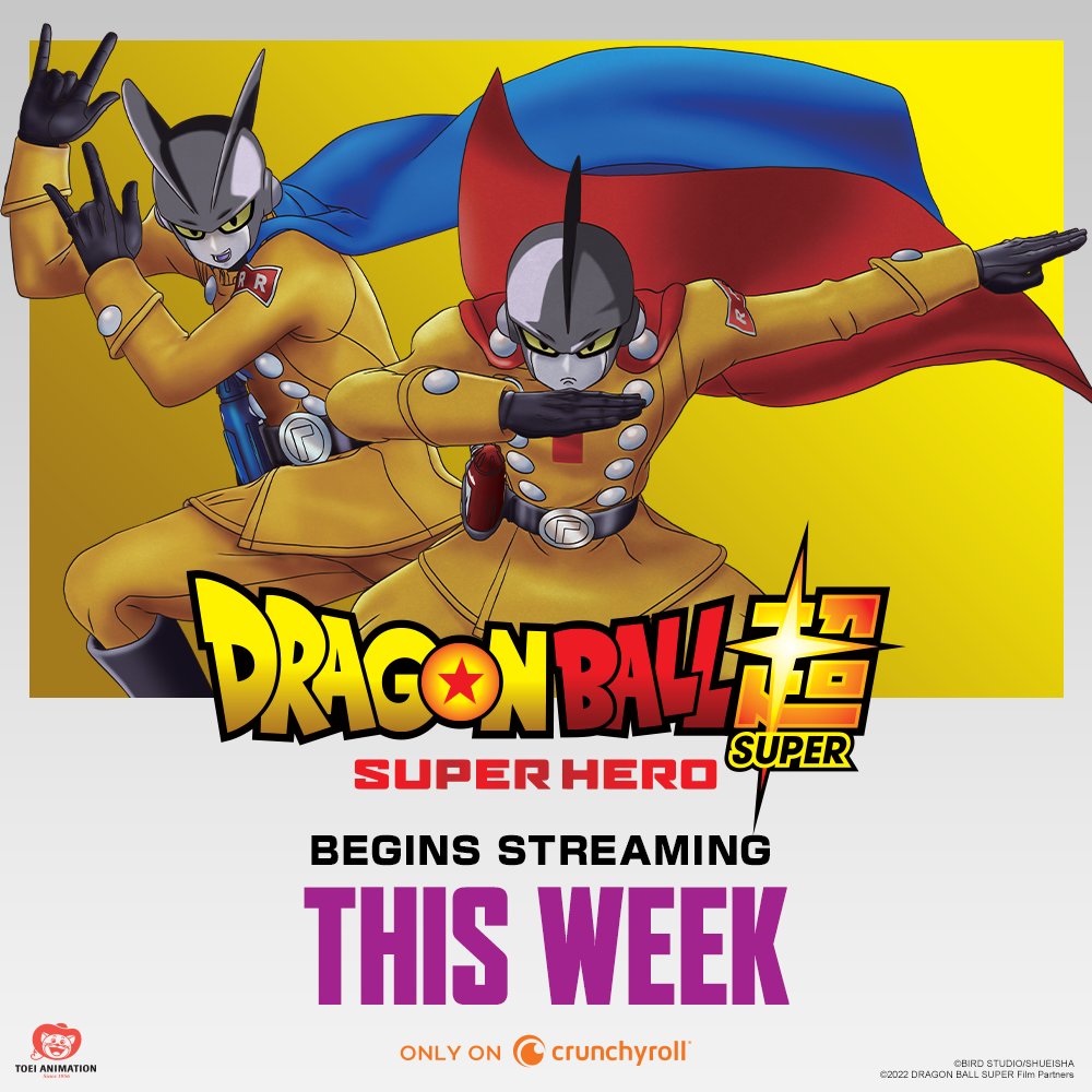 CRUNCHYROLL ANNOUNCES GLOBAL THEATRICAL RELEASE DATES FOR DRAGON BALL SUPER:  SUPER HERO