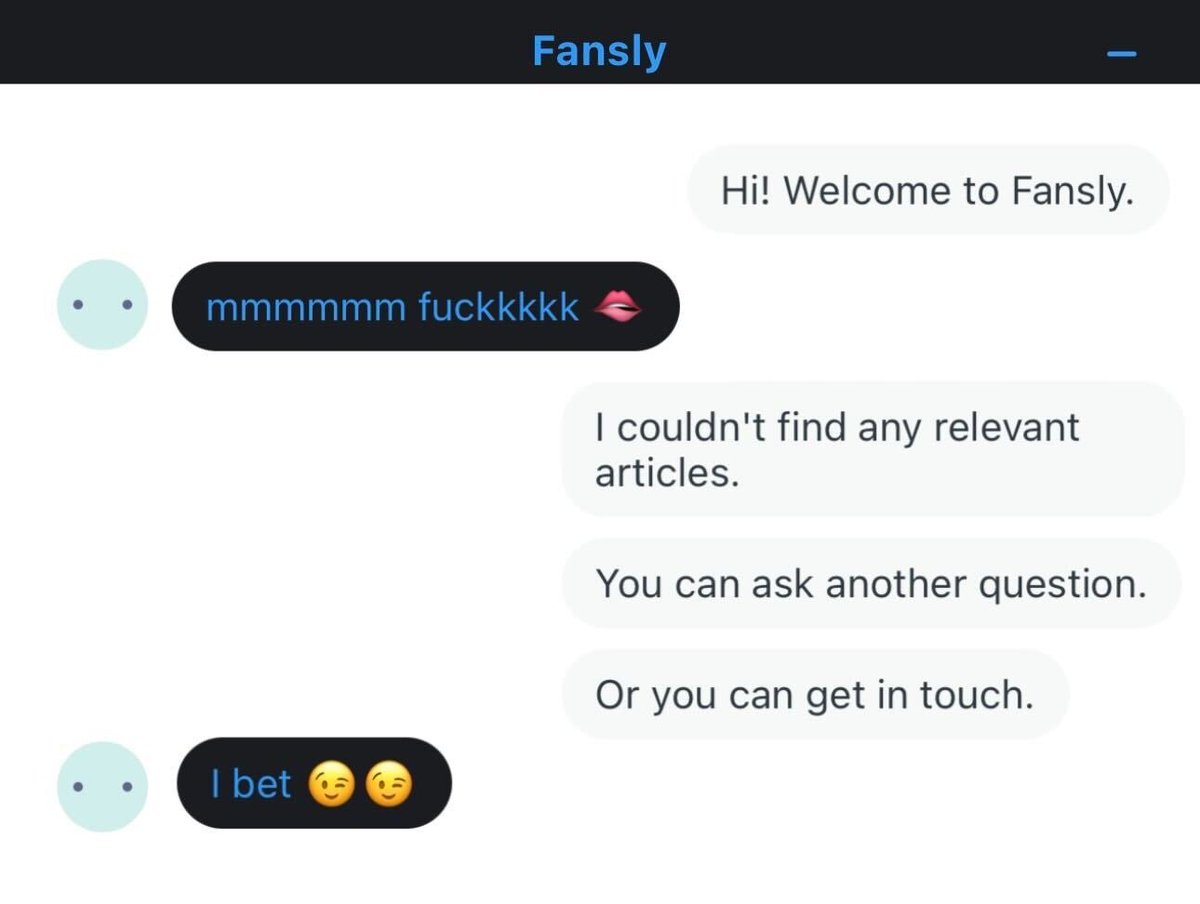 fansly's tweet photo. bro was so horny he started flirting with our customer support bot https://t.co/kL7wFJRFG3
