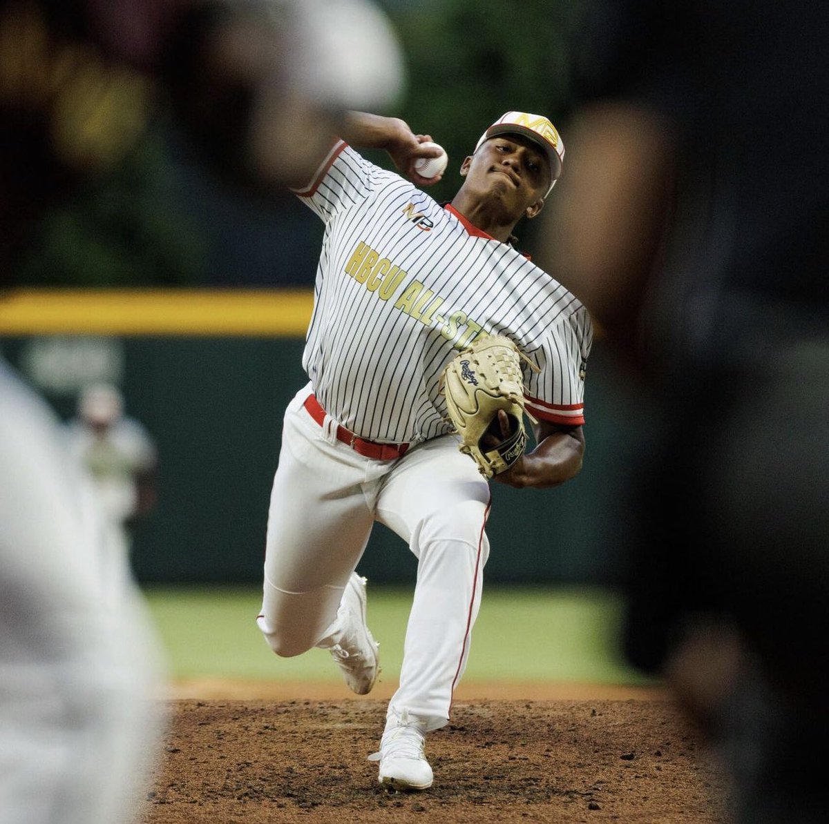 MBPTakeover's tweet photo. 2nd HBCU ⚾️ is off the board‼️

3️⃣ ❌ MBP HBCU All-Star @NCAT_Baseball @xmeach 

10th round - #marlins https://t.co/a3VlobVvRa