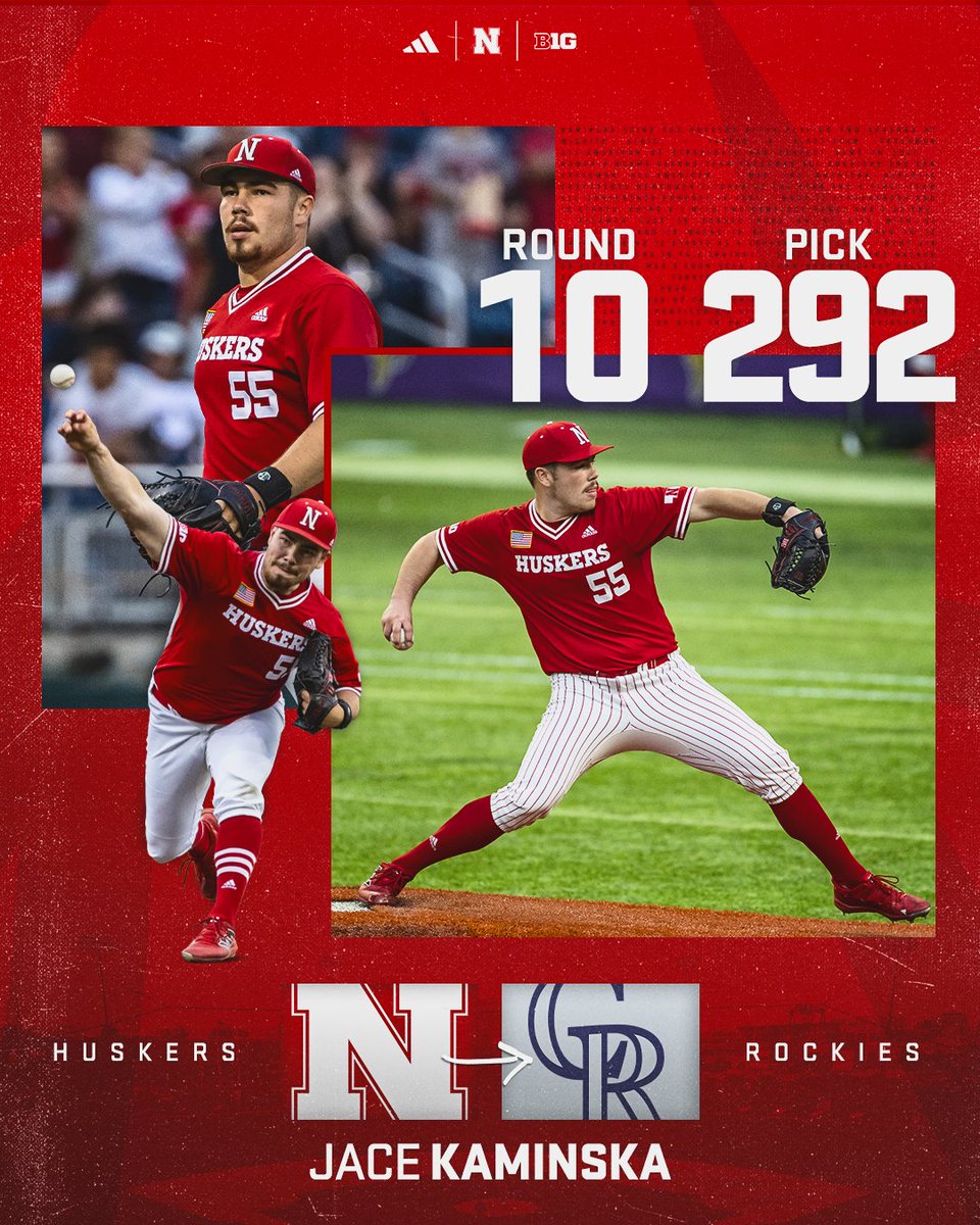 Nebraska Baseball (@huskerbaseball) on Twitter photo With the 292nd pick of the 2023 MLB Draft, the Colorado <a href="/Rockies/">Colorado Rockies</a> have selected Jace Kaminska. 👏 With the 292nd pick of the 2023 MLB Draft, the Colorado <a href="/Rockies/">Colorado Rockies</a> have selected Jace Kaminska. 👏