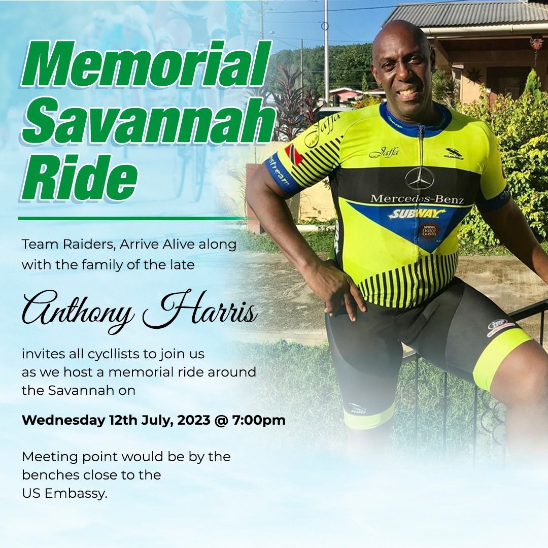 CBreathalyzer's tweet photo. Justice for Road Traffic Victims: Memorial ride for the late Anthony Harris.
Remember. Support. Act.

#arrivealive
#roadsafety
#pedestrians
#cyclist
#vulnerableroadusers https://t.co/z9ffvjXEjh