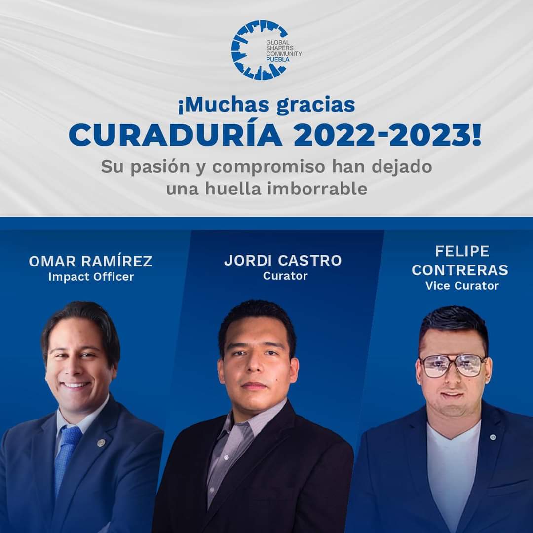 ShapersPuebla's tweet photo. Global Shapers Puebla Hub agradece a la curaduría 2022-2023 por su liderazgo, compromiso y pasión en este año y les desea lo mejor en todos los proyectos que sigan. 🥳🥳🥳
#ShapingPuebla #KeepShaping https://t.co/YBx1cOVAaE