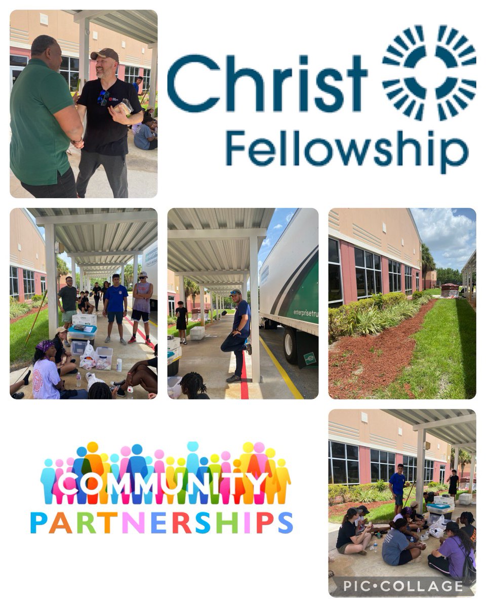 We would like to THANK our Community Partners at Christ Fellowship and the amazing student volunteers that braved the heat to beautify our campus!! 💚💛