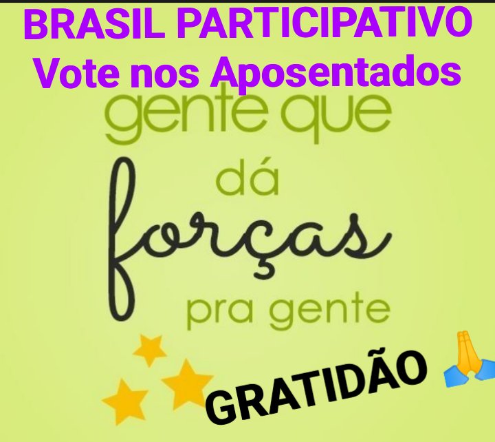 "Estamos em uma situação crítica! É fundamental que a pauta dos aposentados no Brasil Participativo esteja entre as 5 mais votadas.
Já votei e você? Corre para votar
brasilparticipativo.presidencia.gov.br/processes/prog…
👆👆
#GovBrJa"pifgj