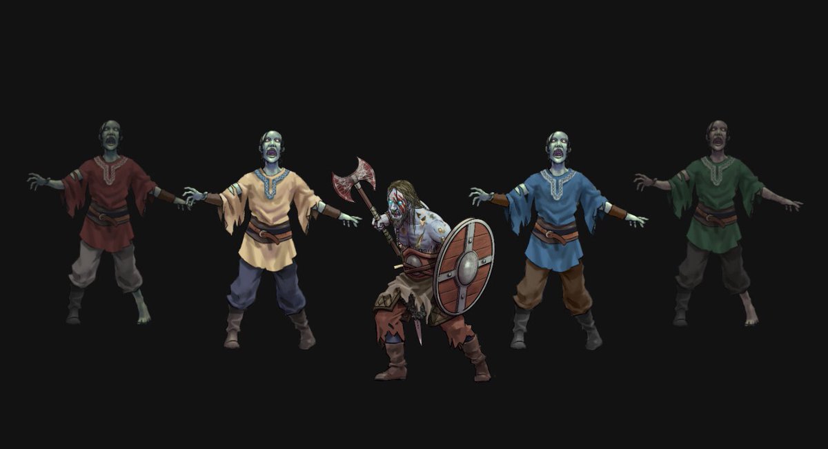 Sneak peek of this week’s set: Undead Vikings!

Much more at sites.google.com/view/papermage…

#dnd #ttrpg #paperminiatures #dungeonsanddragons