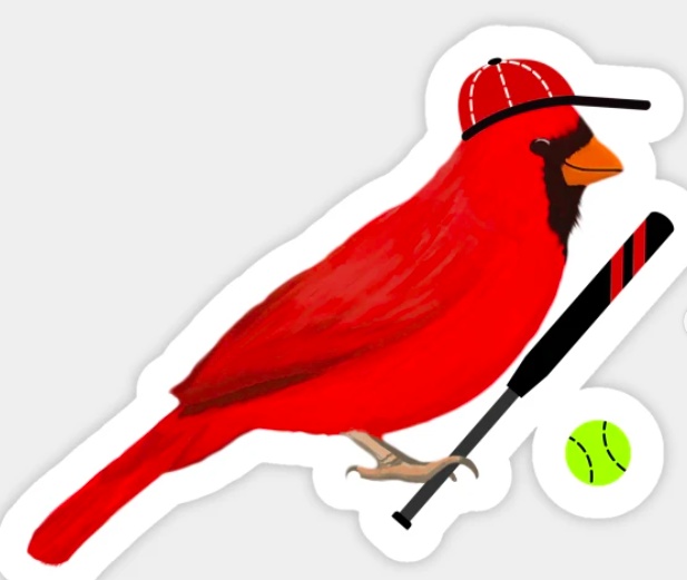MascotDesigns1's tweet photo. thanks to the CARDINAL SOFTBALL fan who bought stickers!🐦🥎❤️

#BuyIntoArt #Cardinals #GoCardinals #GoCards #UofL #Louisville #SVSU #Wesleyan #SJFC #PlattsburghState #WeAreCatholic #Lamar #BallState #WheelingJesuit #Otterbein #ConcordiaMI #NorthCentral #WilliamJewell #UIW https://t.co/bDZxWVX34v