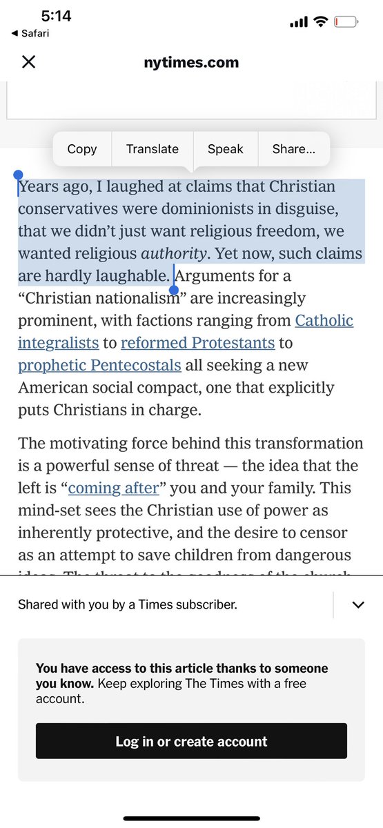 robertmgay's tweet photo. @richardbass @DavidDark Henry, I’ve highlighted the bit I suspect is relevant to your question. Sounds like French pooh-poohed Bass &amp;others who said Christian conservatives were acting like dominionists. Now French recognizes this is true, and Bass would like an apology. Anyone wanna affirm my hot take? https://t.co/SKb7cnuH06