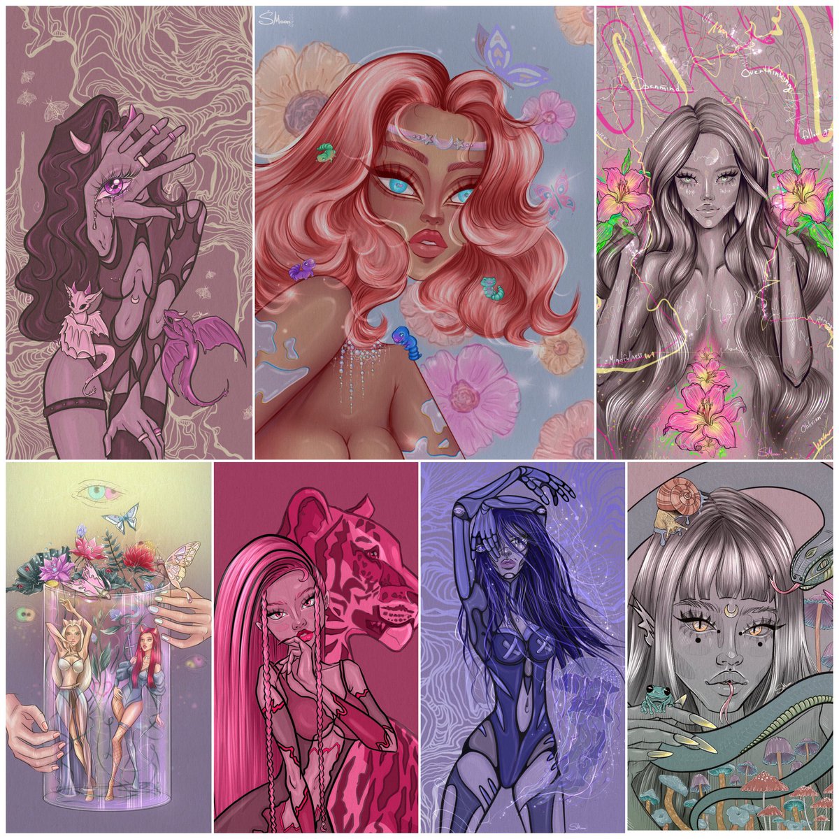 Introducing the first 48 members of Panda Community! 

Starting with fellow admin member <a href="/susha_moon/">Susha Moon</a> 

She made this art for me &amp; has such meaning within her artworks. 

Check out the full thread to see all! 

Just want to thank everyone💞