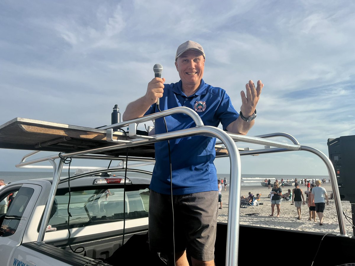 The voice of the Cape May County Lifeguard Championships, Dr. Billy Martin, a 13-time winner of the WCBP Lifeguard of the Year Award …