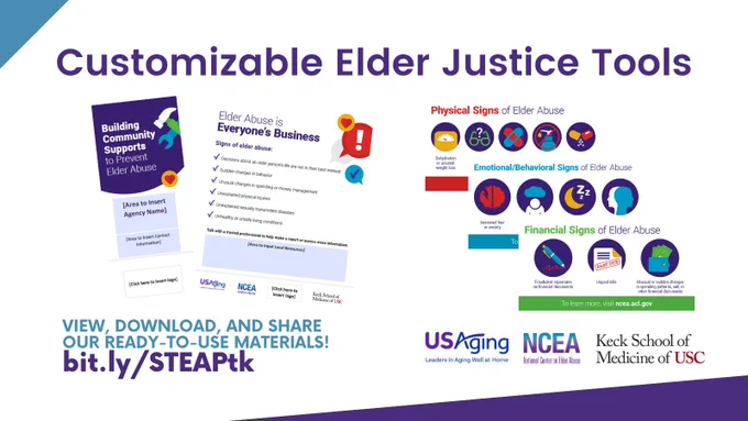 Customizable Elder Justice Tools: view, download, and share our ready-to-use materials!
bit.ly/STEAPtk