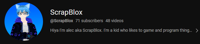 ScrapBloxVT's tweet photo. 70+ Subscribers!!!
Thank you everyone💙 https://t.co/WYaCOJQvBx