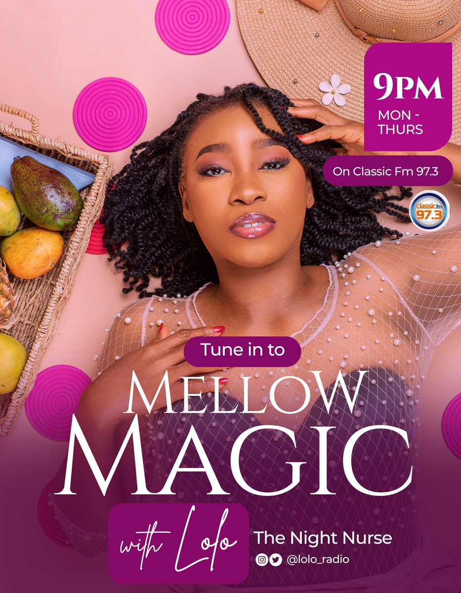 LoloRadioGirl (@lolo_radio) on Twitter photo Keep it a date on <a href="/ClassicFM973/">Classic FM 97.3</a> with the Night Nurse, <a href="/lolo_radio/">LoloRadioGirl</a> Mondays - Thursdays, 9pm for all things sugar n spice and everything nice. β€οΈ Keep it a date on <a href="/ClassicFM973/">Classic FM 97.3</a> with the Night Nurse, <a href="/lolo_radio/">LoloRadioGirl</a> Mondays - Thursdays, 9pm for all things sugar n spice and everything nice. β€οΈ