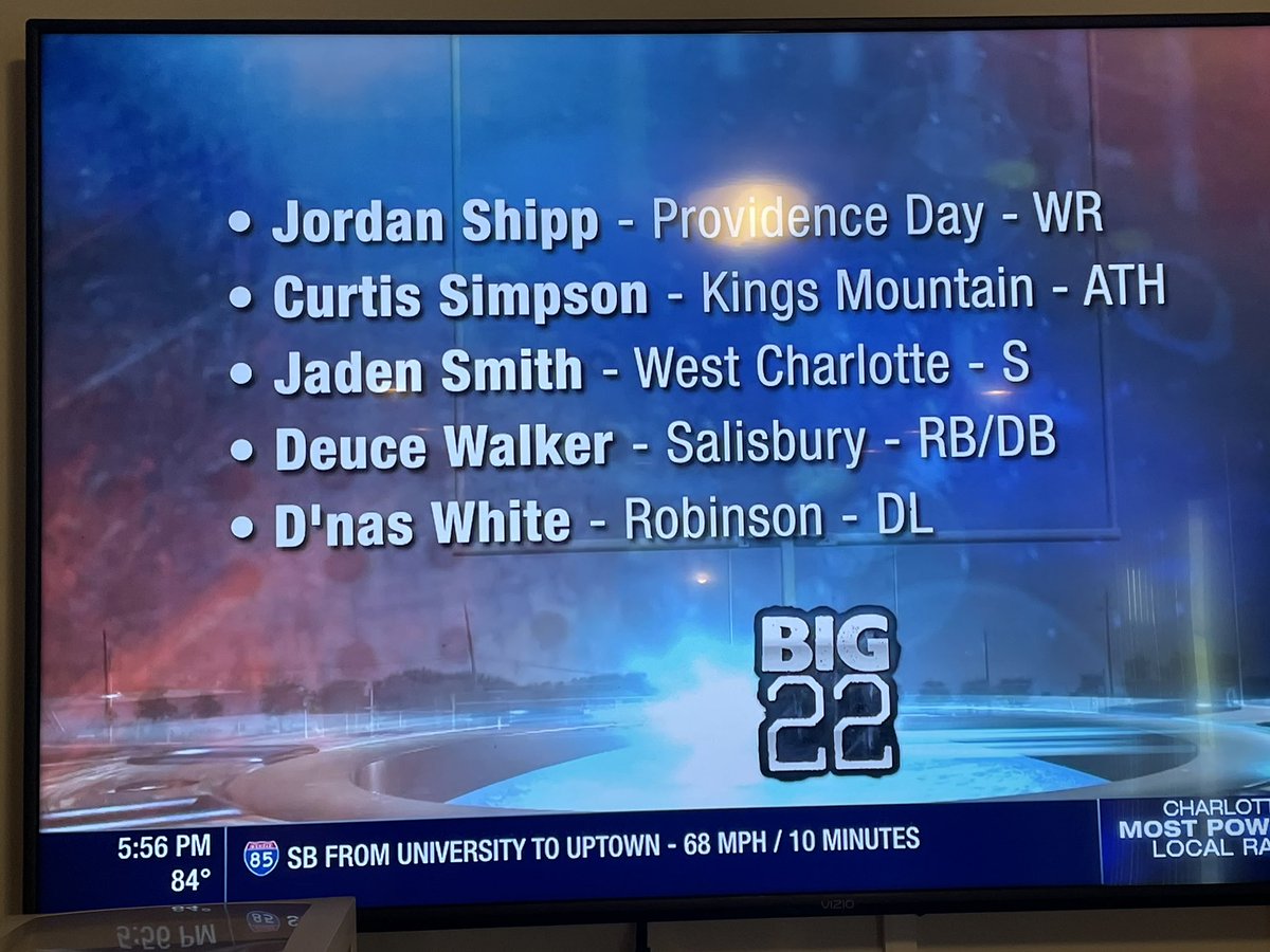 Blessed to be nominated for the WSOC-TV Big 22 Player of the Year 🙏🏾 @wsoctv @Bury_HornetsFB @SHS_Hornets @mikelondonpost3