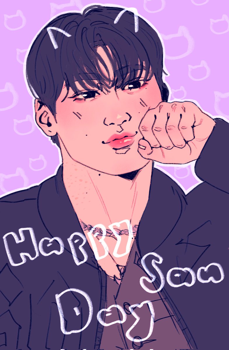 teez4eva's tweet photo. late but happy birthday sannie!! <33

#여름의낭만_최산_태어난날 #IdolofIdolsChoiSanDay #ateezfanart #CHOISAN #ATEEZ https://t.co/QdmTO5cTr4