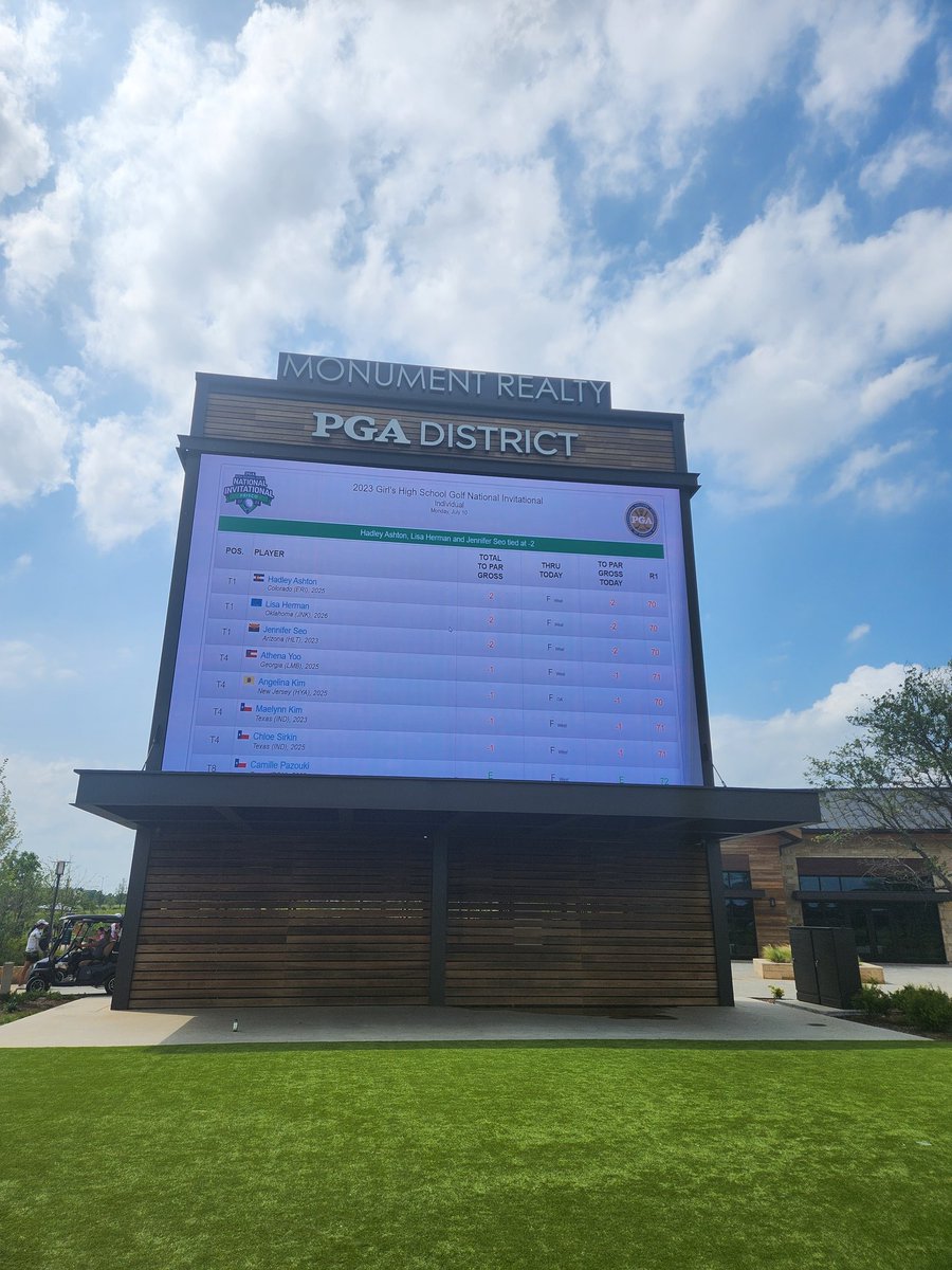 After round 1 of the PGA HS National Invitational, Chloe finds herself 1 shot off the lead with a -1 71. The 2nd round will be held at Old American GC with Chloe teeing off at 7:42am. Play well! <a href="/GCISD_Athletics/">GCISD Athletics Dept.</a> <a href="/grapevinegolf/">Grapevine GC</a> <a href="/GrapevineTXCity/">City of Grapevine TX</a>