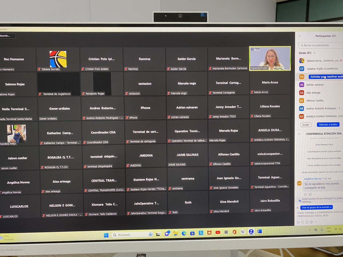 Iniciamos semana con la conferencia Atención de Emergencias Viales, la importancia de contar con protocolos en terminales de transporte.  Agradecemos a mas de 50 colaboradores que se conectaron!