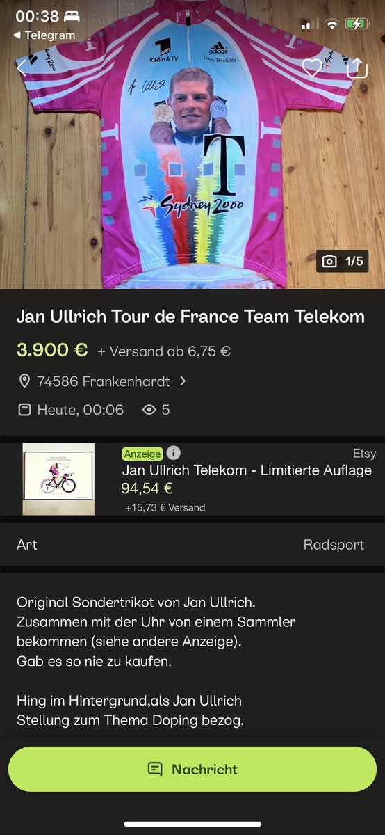 hoodregulator's tweet photo. Wer von euch bietet dieses Schnäppchen an? 

Der ultimative Proof, dass Ulle sauber war, somit jeden Cent wert https://t.co/0UzEg2FmCM