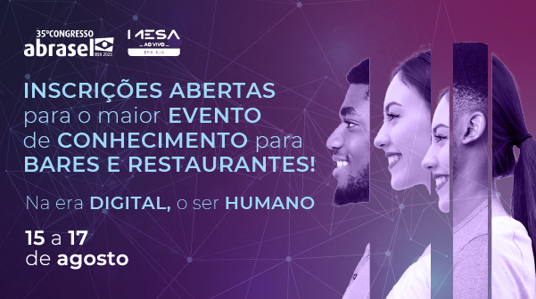 abraselbrasil's tweet photo. Imagine os principais líderes empresariais e da gastronomia reunidos para gerar conhecimento e inteligência em apoio a você e o seu negócio. É exatamente esse o propósito do 35º Congresso Abrasel, que acontece entre os dias 15 e 17 de agosto.

Se inscreva: https://t.co/GbAzIoJkg7 https://t.co/uLgP8e5vRu