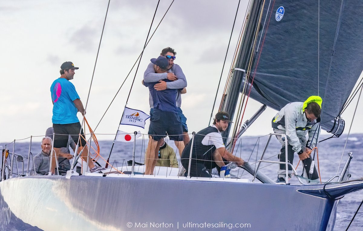 A warm welcome to some of today's daytime finishers, including a hometown hero welcome for Ho’okolohe and the winners of Class 1 (Peligroso). On Water Photos from Steve Cloutier & Mai Norton and our volunteers on the docks Joyce Riley and Carolyn Majewski.