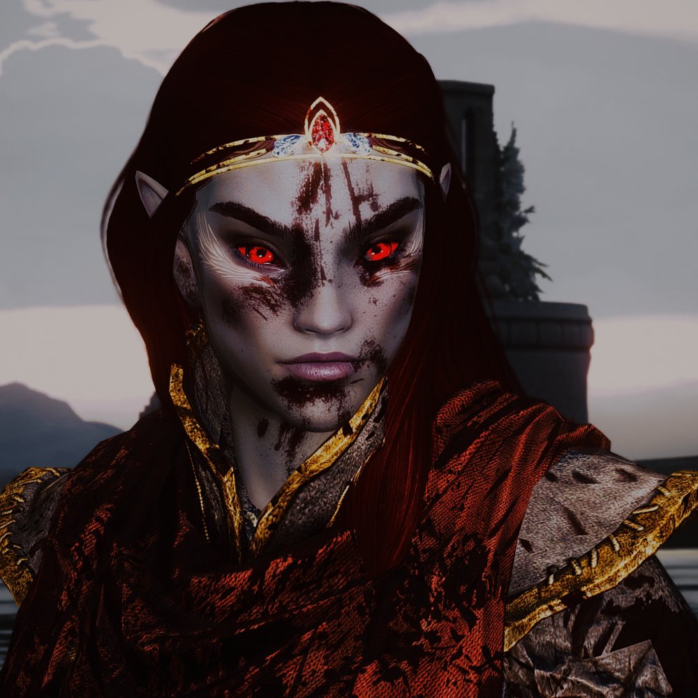 Idk I thought all the blood 🩸 was cool 
#Skyrim #SkyrimSE #SkyrimMods #RudyENB #OCLilivahVeranim