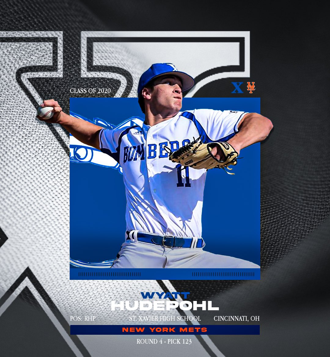 Congratulations to Wyatt Hudepohl, Class of 2020, for being selected by the New York Mets in the 2023 MLB Draft‼️ 

#GoBombers #LongBlueLine #LGM