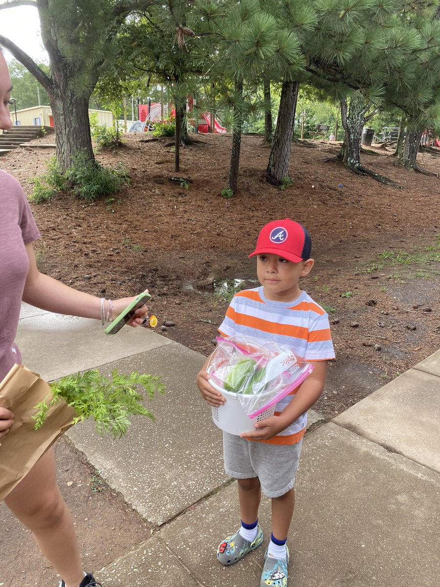 Today was magical. A great plan came to life. The school garden had a great harvest and we started the free farmers market for our families. Thanks @GasSouth and @CobbEMCEdu for the grant that made this possible @NPKPrincipal thanks for your support. @STEMcobb @KrystalTeaches