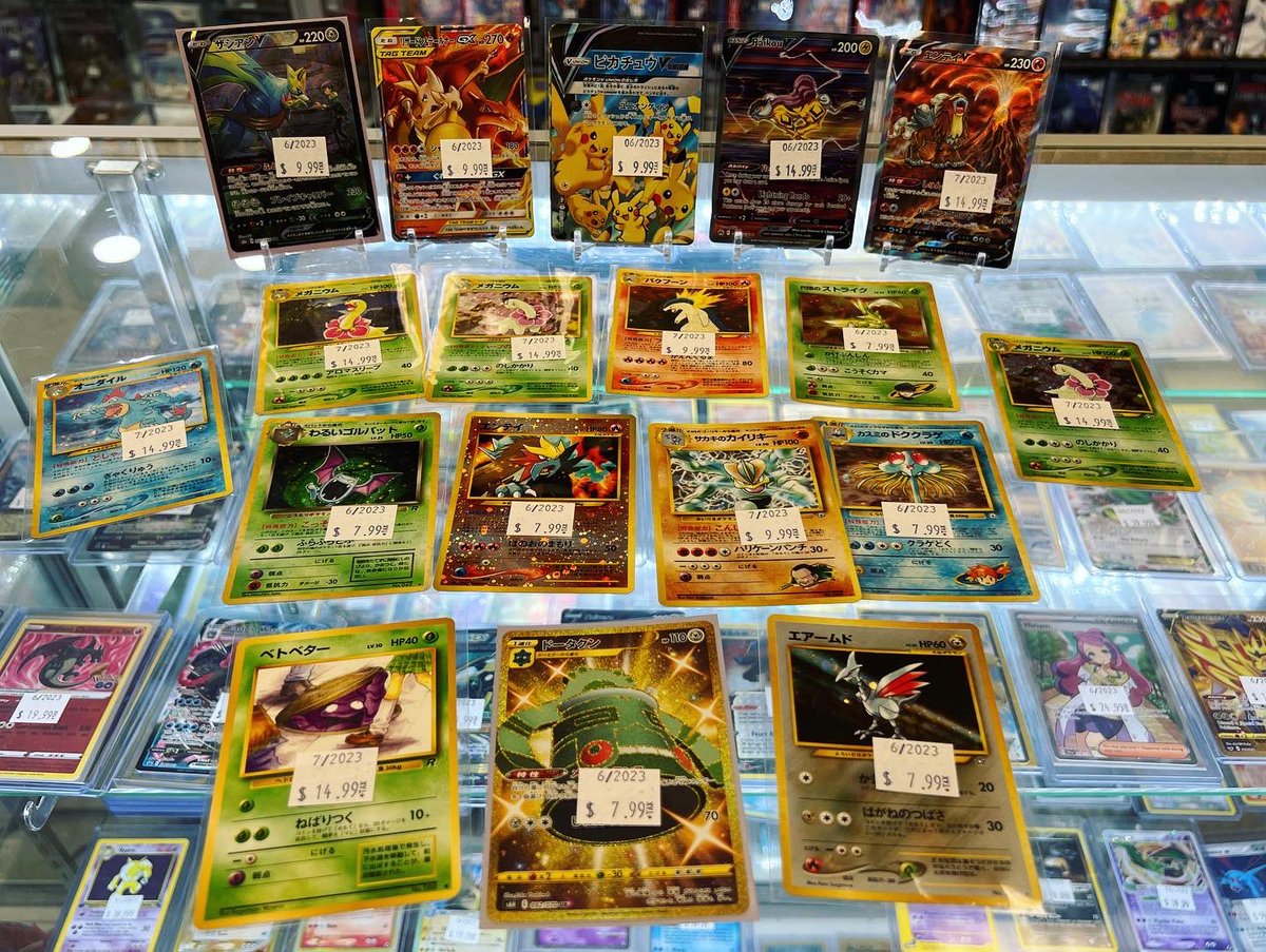 RetroReplaymd's tweet photo. The Pokémon cards keep coming! They are also going quick! Even more Pokémon cards in stock! #pokemon #pokemoncards #pokemoncommunity #pokemontcg #pokemoncollector #gottacatchemall #legendarycollection #wotc #wizardsofthecoast #expokemon #videogames #gamestore #retroreplaybelair https://t.co/9rcyJ3Dseg
