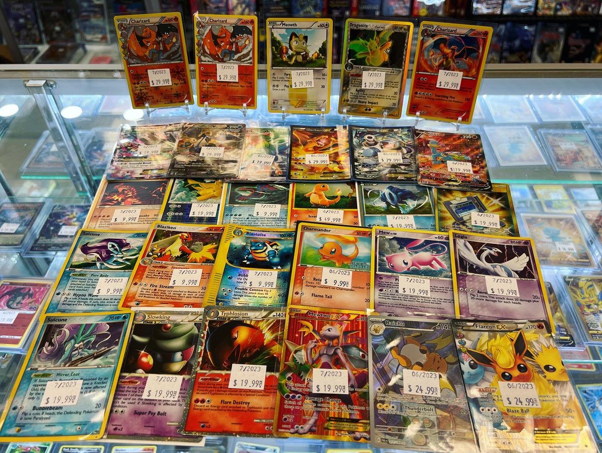 RetroReplaymd's tweet photo. The Pokémon cards keep coming! They are also going quick! Even more Pokémon cards in stock! #pokemon #pokemoncards #pokemoncommunity #pokemontcg #pokemoncollector #gottacatchemall #legendarycollection #wotc #wizardsofthecoast #expokemon #videogames #gamestore #retroreplaybelair https://t.co/d2YKJS24ip