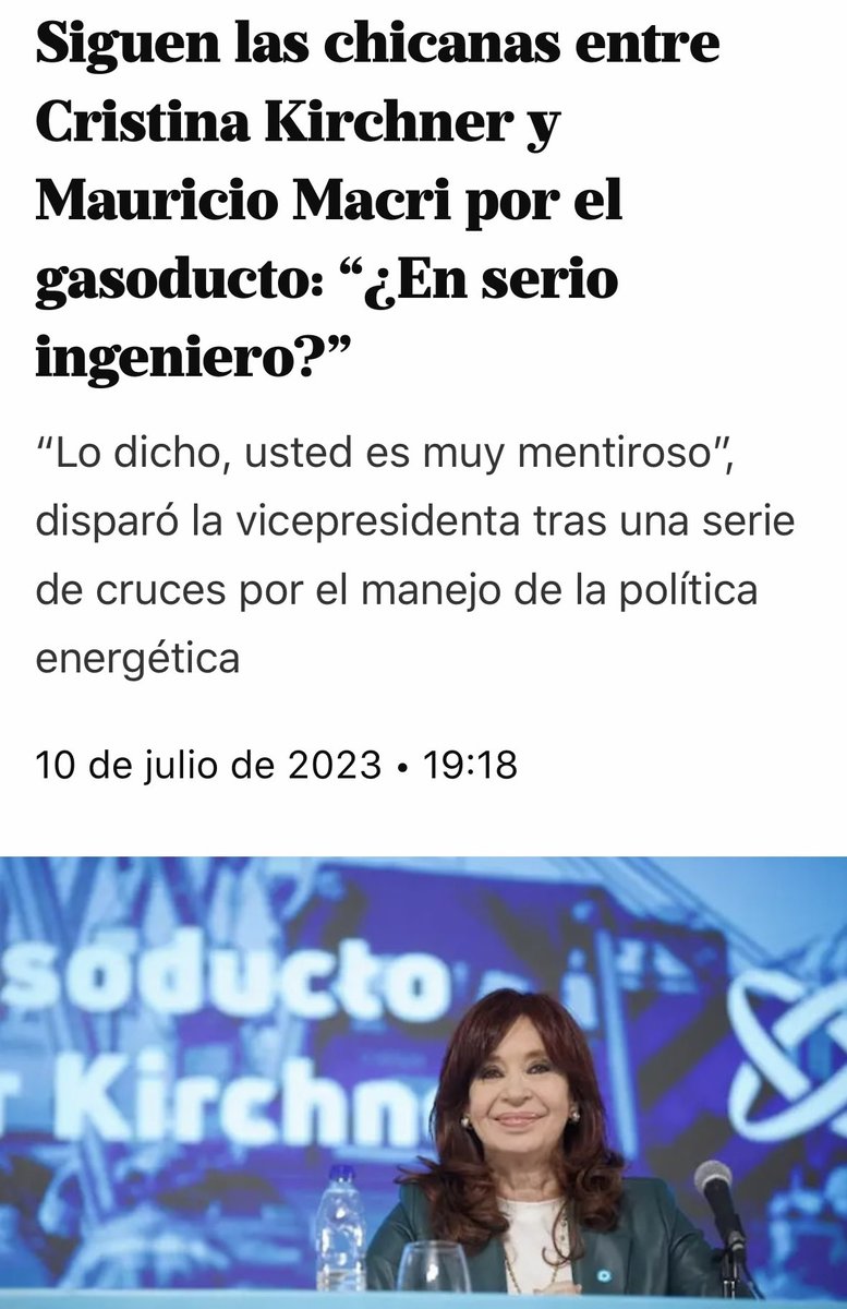 ¿En serio Vicepresidenta?

Ustedes se robaron los más de 600 millones de dólares de las regalías petroleras “Los fondos de Sta Cruz”. 
Le entregaron 14 áreas petroleras a sus testaferros Lázaro y Cristóbal López, y perpetraron el contrato petrolero más espurio de la historia