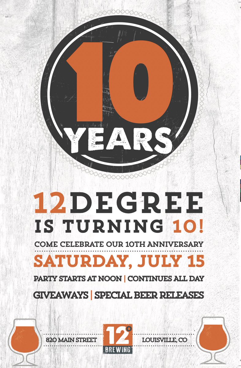 We’re working on some tasty beers for our 10th Anniversary Party this Saturday! Stay tuned for the full list by midweek!