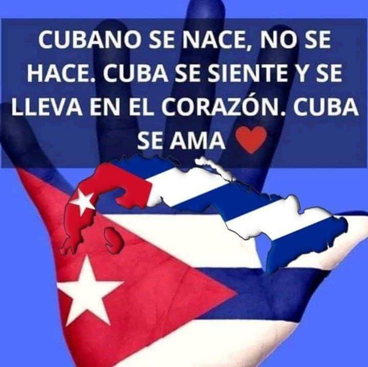 👉Cubano se Nace, no se Hace. #Cuba es única y Soberana💪
@EtecsaMtzEnVictoria
<a href="/cubano_mambi/">Román Paz</a> 
<a href="/gustavo/">Gustavo Fernandez</a>