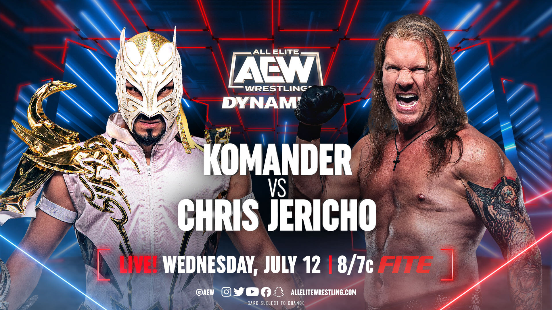 FITE on Twitter: "🏍️Things are kicking into high gear as we get closer to # AEWDynamite TOMORROW NIGHT on #AEWplus. [ July 12 | 8pm ET/1am BST | https://t.co/tjG9V6Jklv ] *Available in select