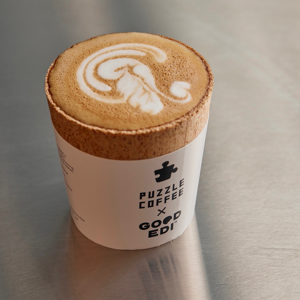 thepuzzlecoffee's tweet photo. 🌈Looking for something to perk up your Tuesday? 

Our freshly brewed coffee will do just that! Plus, our edible cup means less waste and a tasty treat! 

Come by and give it a try!😋 https://t.co/6ZUKqQi6U5