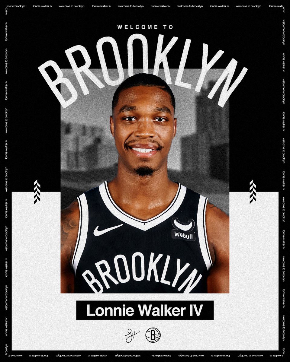 BrooklynNets's tweet photo. Welcome the newest member of the #NetsWorld fam @lonniewalker_4! https://t.co/cOqyJT5I7D