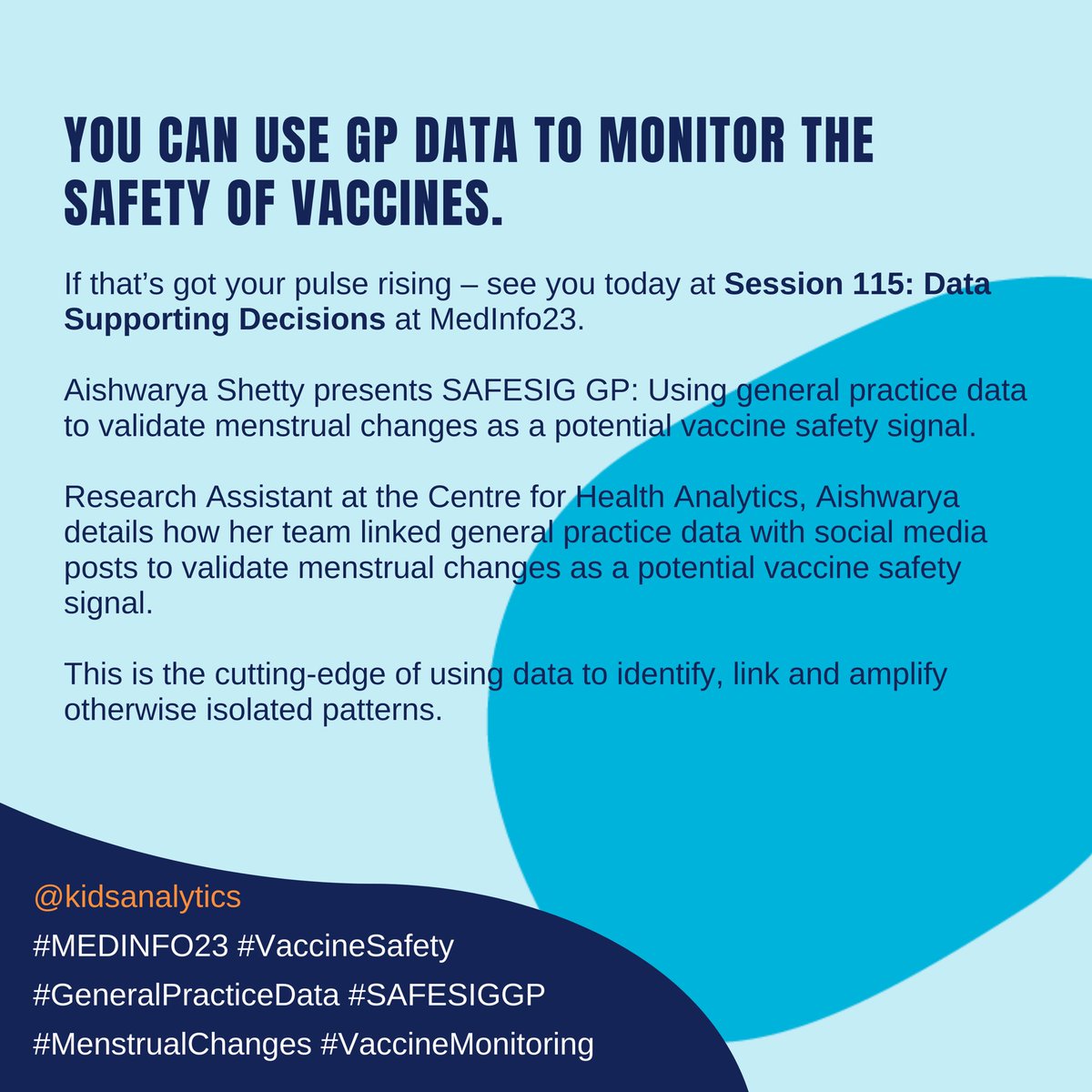 #MEDINFO23 #vaccinesafety #GeneralPracticeData #SAFESIGGP #menstrualhealth #vaccineresearch