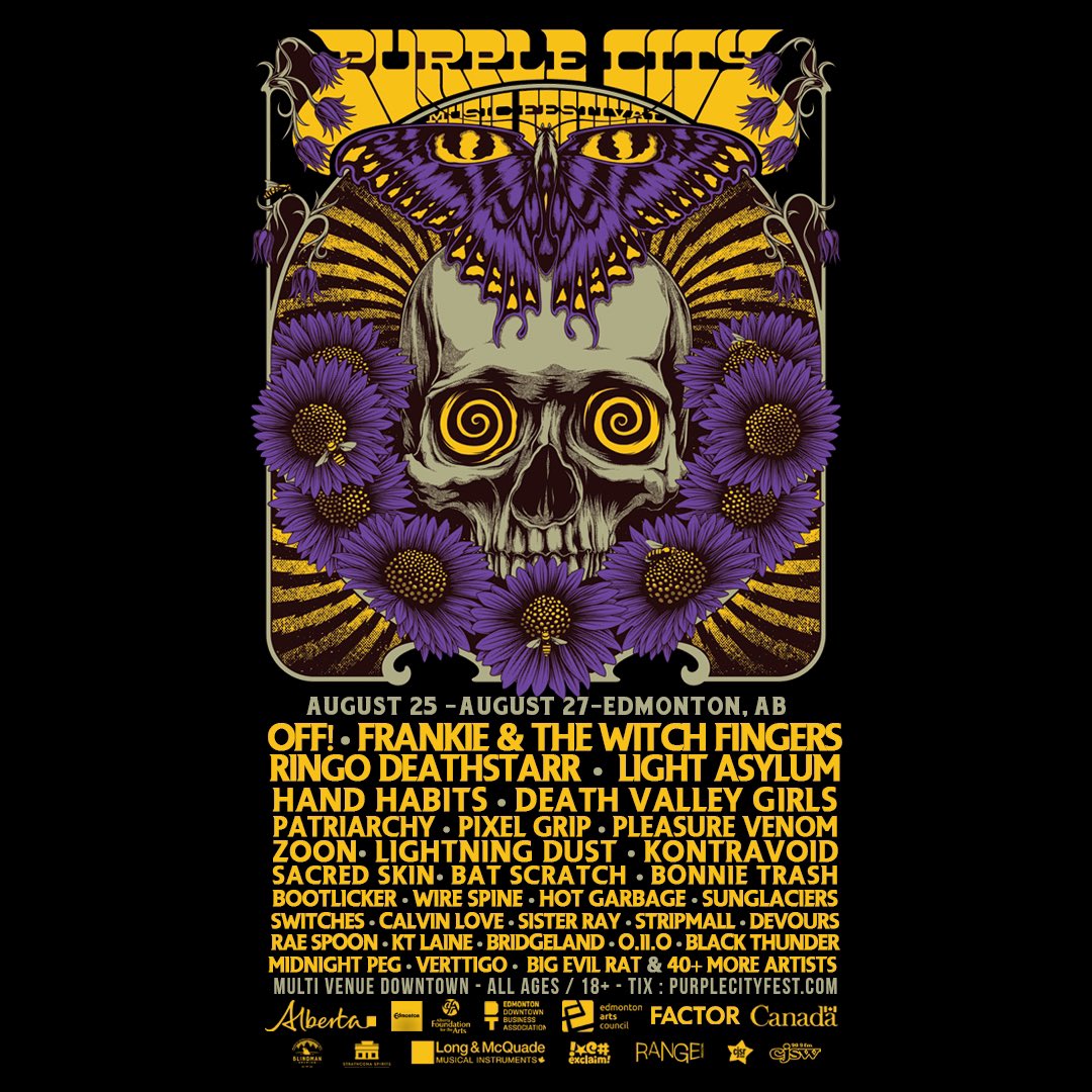 Purple City is back with 70+ bands Aug 25 - 27th. This year features 7 stages all in a 2 block radius. With headliners : @OFFofficial , @RingoDeathstarr , @LightAsylum, @thewitchfingers , @handhabits , @Deathvalleygrls & many more. Ticket info : purplecityfest.com