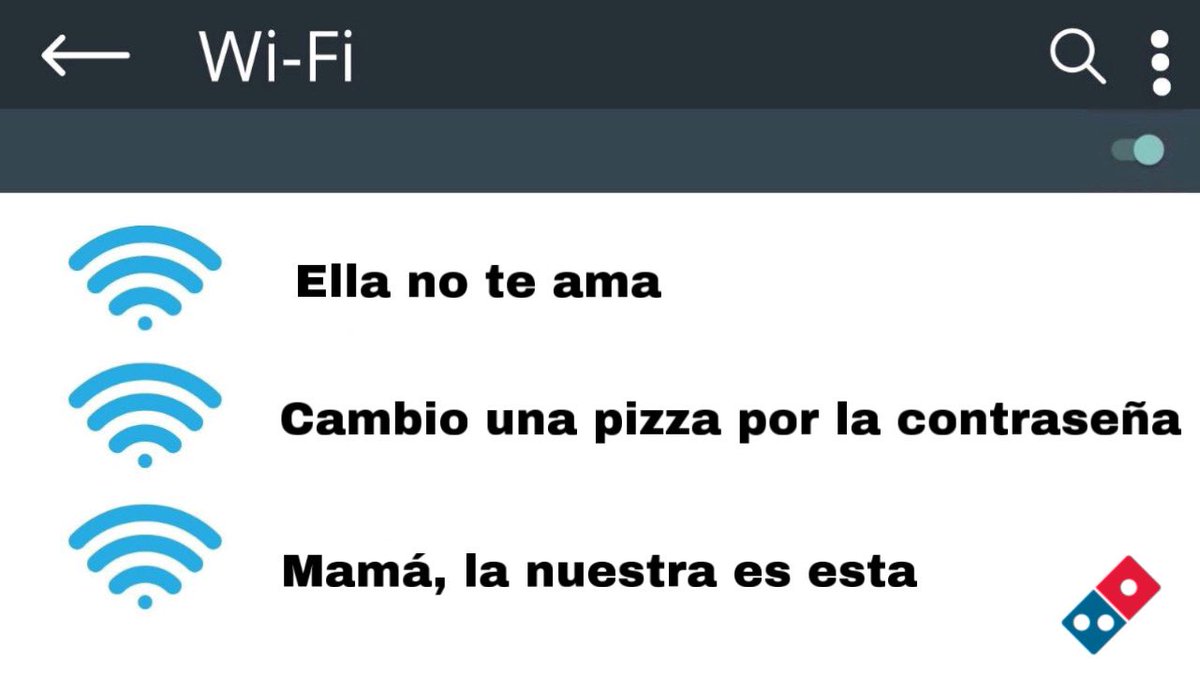 Dominos_hn's tweet photo. ¿A qué red de wifi se conectarían para ver nuestras delicias? https://t.co/wRnOiYS939